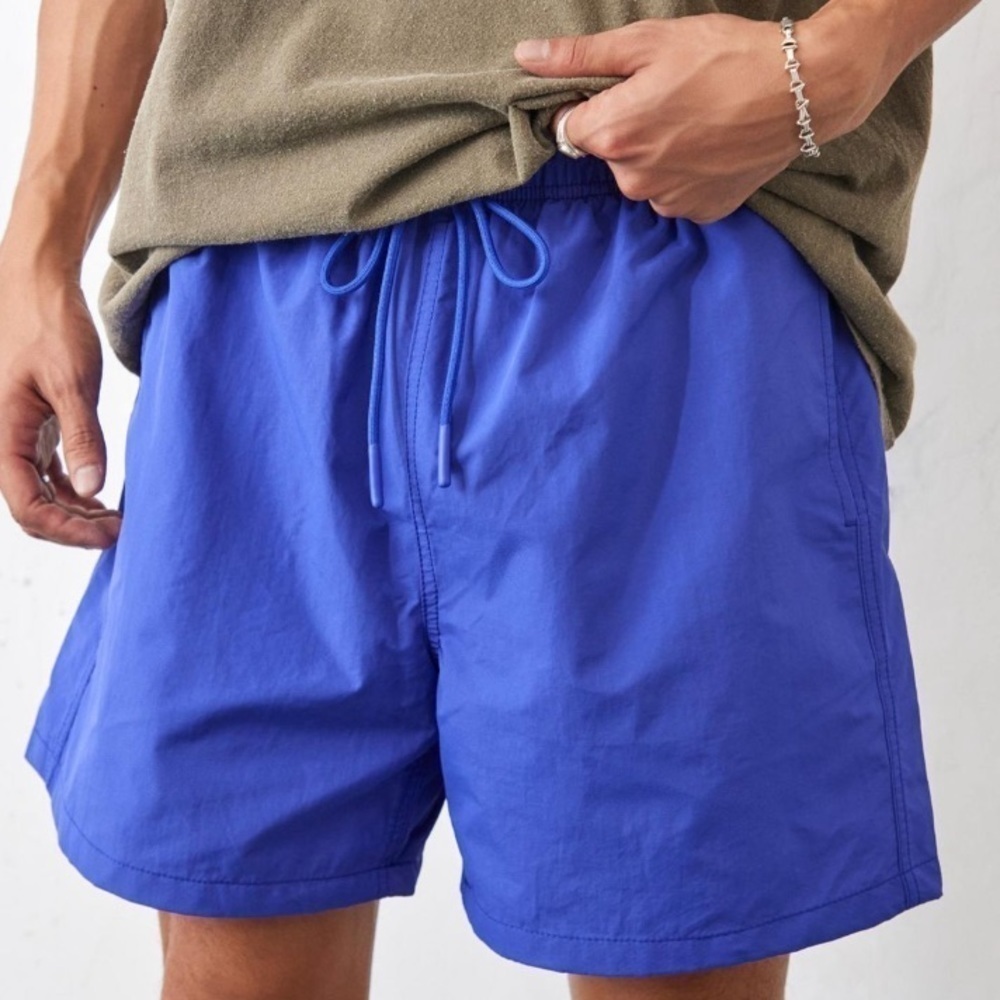 NWT Urban Outfitters Standard Cloth Blue Nylon Shorts